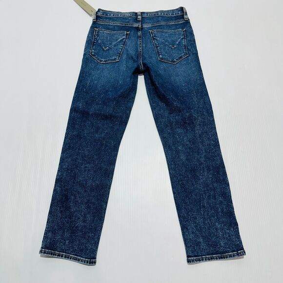 Hudson Maternity Straight Jeans 27 Blue Medium Wash Denim Stretch Zip Fly NWT - Picture 7 of 8